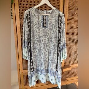 J.Jill Lightweight Tunic/ Shirt blue/green/brown 3X